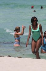 CLAUDIA JORDAN in Swimsuit at a Beach in Miami 07/28/2016