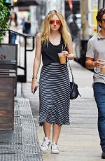 DAKOTA FANNING Out and About in New York 07/29/2016