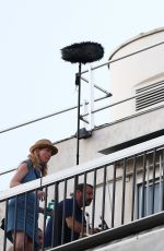 DAKOTA JOHNSON and Jamie Dornan on the Set of "Fifty Shades Darker