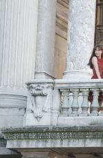 DAKOTA JOHNSON on the Set of "Fifty Shades Darker