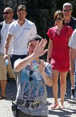 DAKOTA JOHNSON on the Set of "Fifty Shades Freed