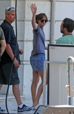 DAKOTA JOHNSON on the Set of "Fifty Shades Freed