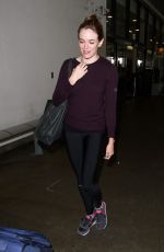 DANIELLE PANABAKER Flashes Engagement Ring at LAX Airport 07/20/2016
