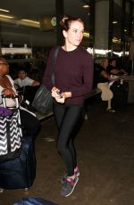 DANIELLE PANABAKER Flashes Engagement Ring at LAX Airport 07/20/2016