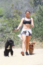 DANIELLEMCAMPBELL in Shorts and Sports Bra Out Hiking in Griffith Park 07/08/2016