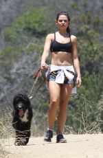 DANIELLEMCAMPBELL in Shorts and Sports Bra Out Hiking in Griffith Park 07/08/2016