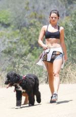 DANIELLEMCAMPBELL in Shorts and Sports Bra Out Hiking in Griffith Park 07/08/2016