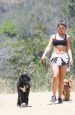 DANIELLEMCAMPBELL in Shorts and Sports Bra Out Hiking in Griffith Park 07/08/2016