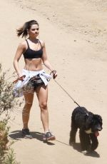 DANIELLEMCAMPBELL in Shorts and Sports Bra Out Hiking in Griffith Park 07/08/2016