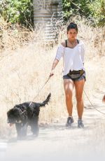DANIELLEMCAMPBELL in Shorts and Sports Bra Out Hiking in Griffith Park 07/08/2016