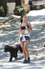 DANIELLEMCAMPBELL in Shorts and Sports Bra Out Hiking in Griffith Park 07/08/2016