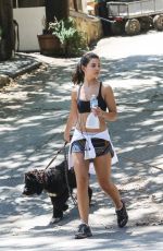 DANIELLEMCAMPBELL in Shorts and Sports Bra Out Hiking in Griffith Park 07/08/2016