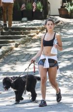 DANIELLEMCAMPBELL in Shorts and Sports Bra Out Hiking in Griffith Park 07/08/2016