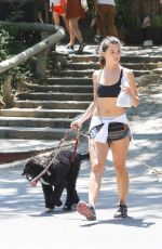 DANIELLEMCAMPBELL in Shorts and Sports Bra Out Hiking in Griffith Park 07/08/2016