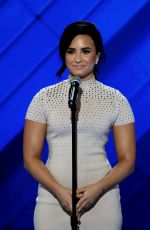 DEMI LOVATO at Democratic National Convention in Philadelphia 07/25/2016
