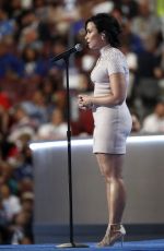 DEMI LOVATO at Democratic National Convention in Philadelphia 07/25/2016