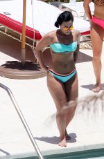 DEMI LOVATO in Bikini at a Pool in Miami 06/30/2016