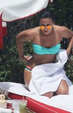 DEMI LOVATO in Bikini at a Pool in Miami 06/30/2016