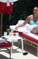 DEMI LOVATO in Bikini at a Pool in Miami 06/30/2016