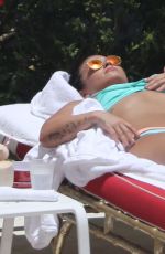 DEMI LOVATO in Bikini at a Pool in Miami 06/30/2016