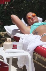 DEMI LOVATO in Bikini at a Pool in Miami 06/30/2016