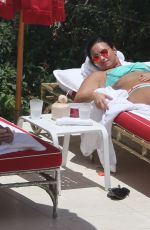 DEMI LOVATO in Bikini at a Pool in Miami 06/30/2016