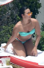 DEMI LOVATO in Bikini at a Pool in Miami 06/30/2016