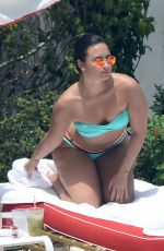 DEMI LOVATO in Bikini at a Pool in Miami 06/30/2016