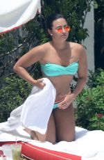 DEMI LOVATO in Bikini at a Pool in Miami 06/30/2016