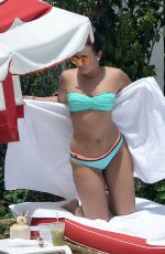 DEMI LOVATO in Bikini at a Pool in Miami 06/30/2016