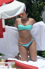 DEMI LOVATO in Bikini at a Pool in Miami 06/30/2016