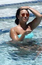 DEMI LOVATO in Bikini at a Pool in Miami 06/30/2016