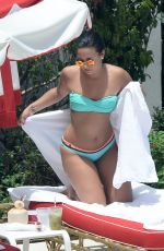 DEMI LOVATO in Bikini at a Pool in Miami 06/30/2016