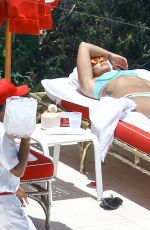 DEMI LOVATO in Bikini at a Pool in Miami 06/30/2016