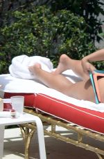 DEMI LOVATO in Bikini at a Pool in Miami 06/30/2016