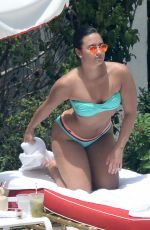 DEMI LOVATO in Bikini at a Pool in Miami 06/30/2016