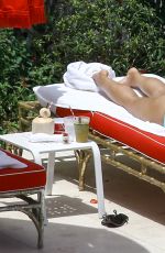 DEMI LOVATO in Bikini at a Pool in Miami 06/30/2016