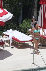 DEMI LOVATO in Bikini at a Pool in Miami 06/30/2016