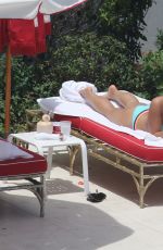 DEMI LOVATO in Bikini at a Pool in Miami 06/30/2016
