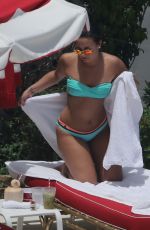 DEMI LOVATO in Bikini at a Pool in Miami 06/30/2016