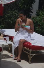 DEMI LOVATO in Bikini at a Pool in Miami 06/30/2016