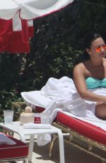 DEMI LOVATO in Bikini at a Pool in Miami 06/30/2016