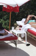 DEMI LOVATO in Bikini at a Pool in Miami 06/30/2016