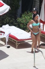DEMI LOVATO in Bikini at a Pool in Miami 06/30/2016