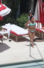 DEMI LOVATO in Bikini at a Pool in Miami 06/30/2016