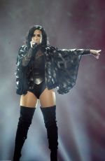 DEMI LOVATO Pperforms at KFC Yum! Center in Louisville 07/29/2016