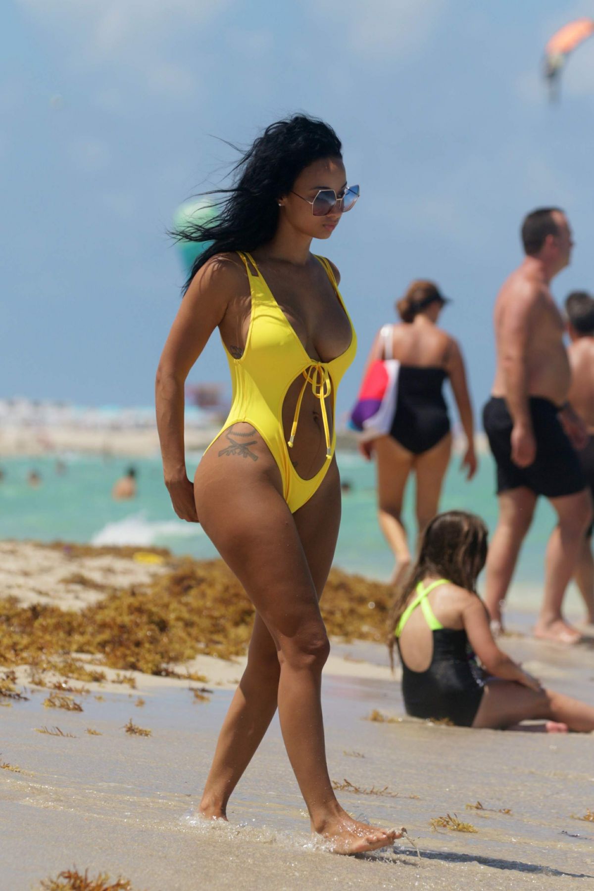DRAYA MICHELE in Swimsuit at a Beach in Miami 07/17/2016.
