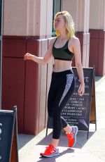 ELLE FANNING Heading to a Gym in North Hollywood 07/09/2016