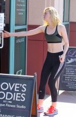 ELLE FANNING Heading to a Gym in North Hollywood 07/09/2016