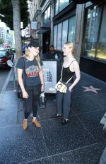 ELLE FANNING Leaves Katsuya Restaurant in Hollywood 07/09/2016